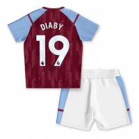 Aston Villa Moussa Diaby #19 Domáci Detský futbalový dres 2023-24 Krátky Rukáv (+ trenírky)